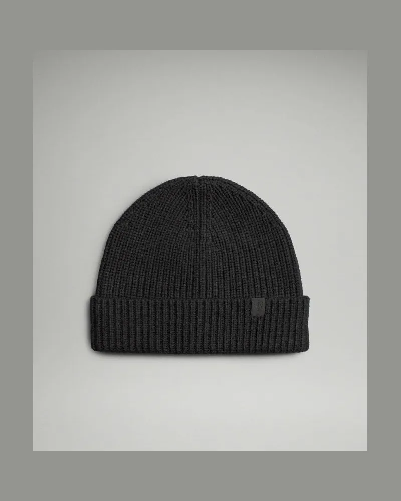 LULULEMON Enganliegende Rippstrickmütze aus Wollgemisch in Black Black