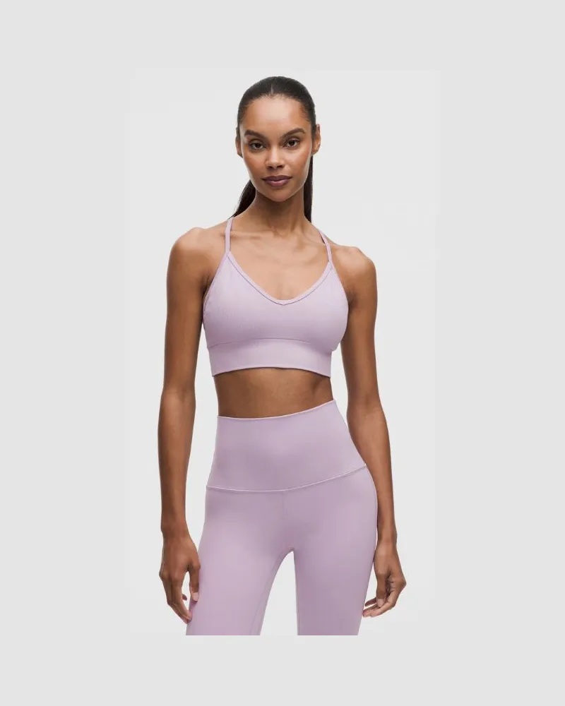 LULULEMON Ebb To Street BH Leichter Halt für B/C-Cups für Frauen – Größe in Lilac Play Lilac