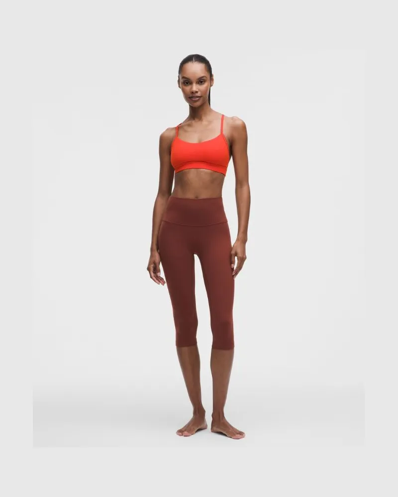 LULULEMON Align Crop Leggings mit hohem Bund für Frauen – 43 cm – Größe in Cranberry Charm Cranberry