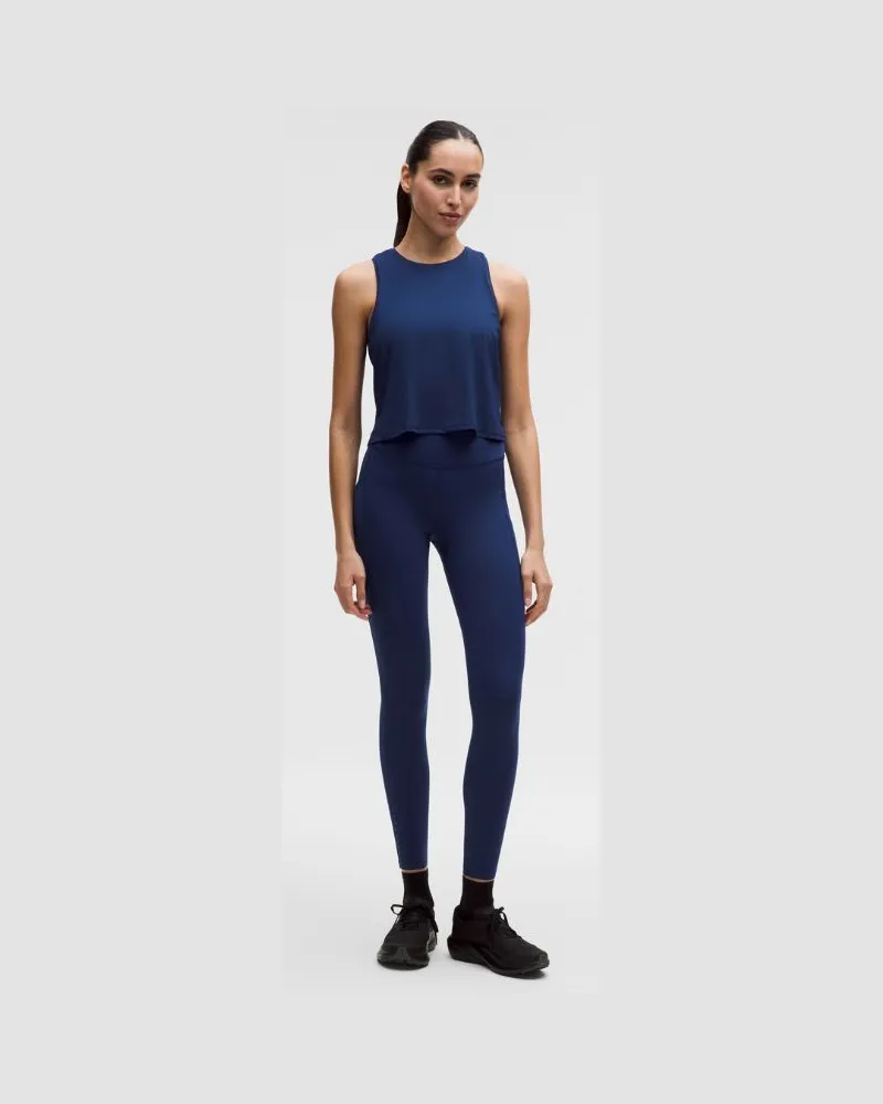 LULULEMON Fast and Free Leggings mit hohem Bund 5 Taschen für Frauen – 71 cm – Größe in Clubhouse Blue Clubhouse