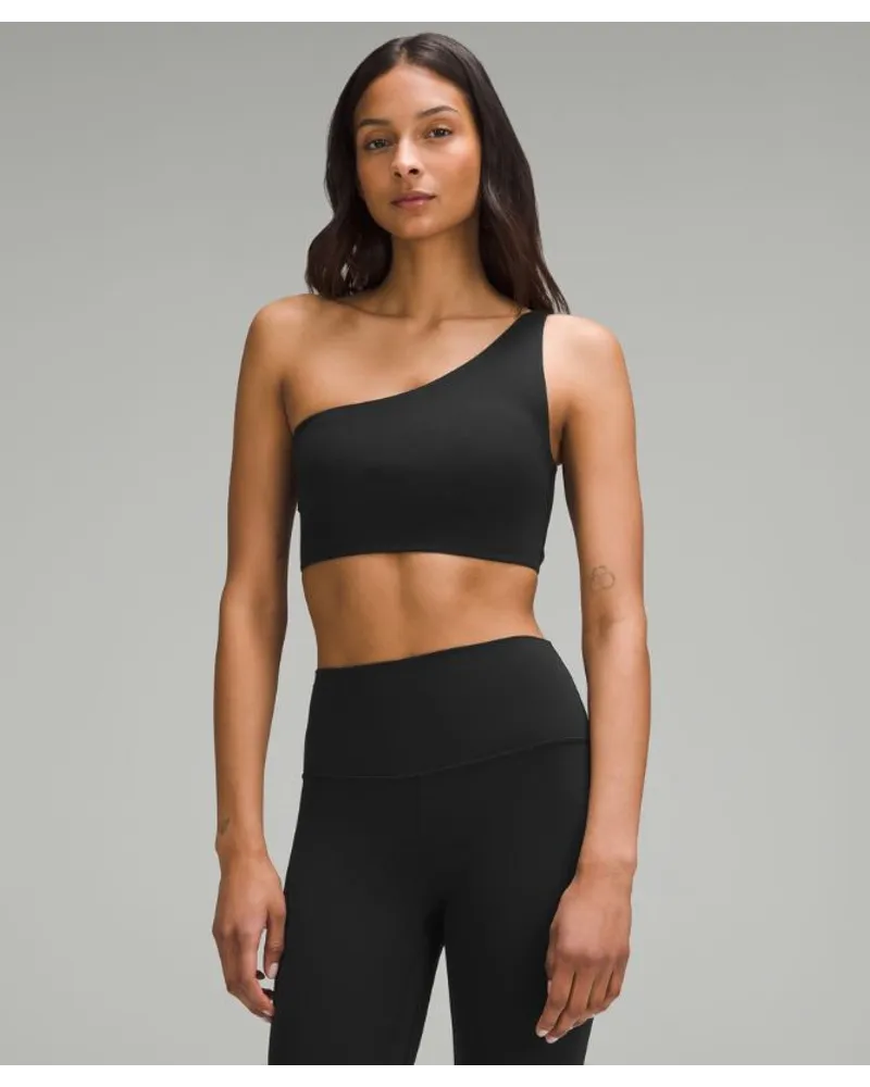 LULULEMON Bend This Asymmetrischer BH Leichter Halt A-C-Cups Black