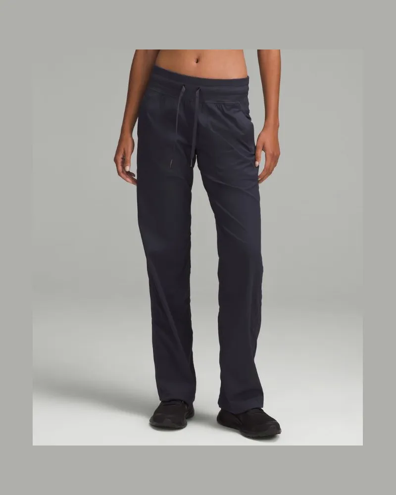 LULULEMON Dance Studio Hose mit mittelhohem Bund Volle Länge für Frauen – Größe in Black Night Black