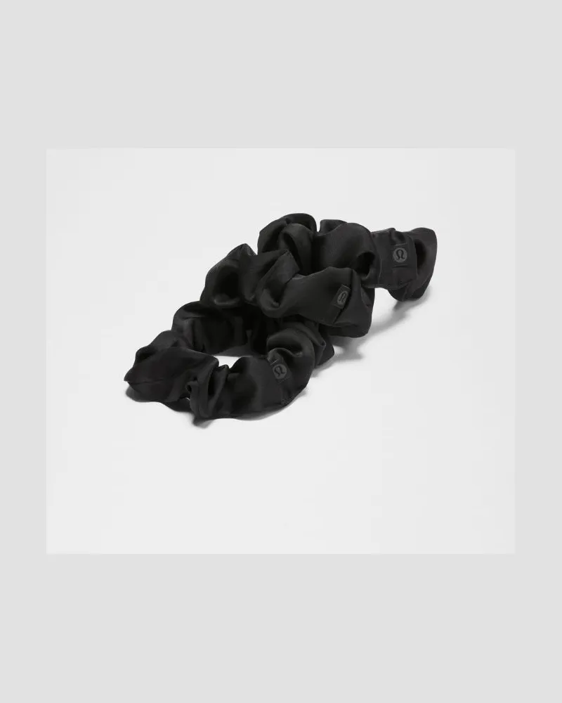LULULEMON Uplifting Scrunchies aus Satin 3er-Pack in Schwarz Schwarz
