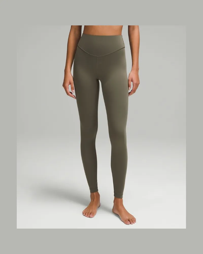 LULULEMON Wunder Under Leggings aus mit hohem Bund für Frauen – 71 cm – Größe in Army Green Army