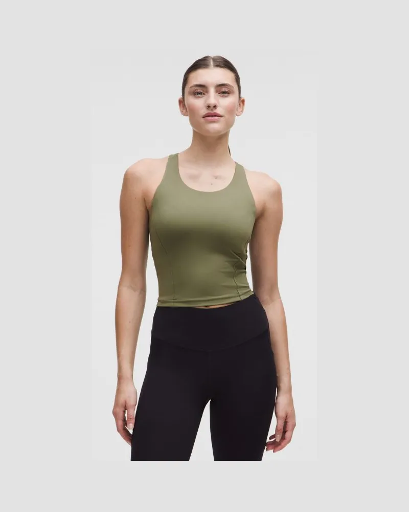 LULULEMON Wunder Train Racerback-Tanktop Mittlerer Halt für B/C-Cups für Frauen – Größe in Bay Leaf Bay