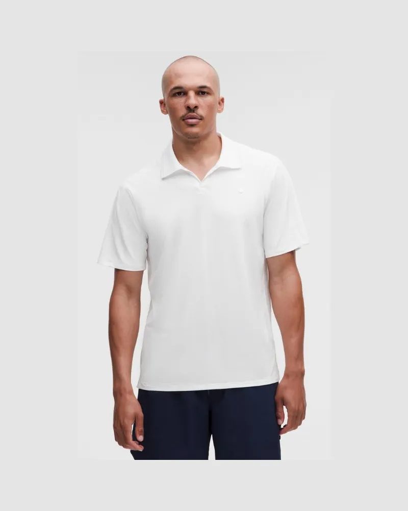 LULULEMON Tennis-Poloshirt mit Mesheinsätzen für Männer – Größe in Weiß Weiß