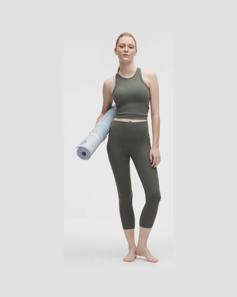 LULULEMON Align Crop Leggings mit hohem Bund für Frauen – 58 cm – Größe in Palm Deco Palm