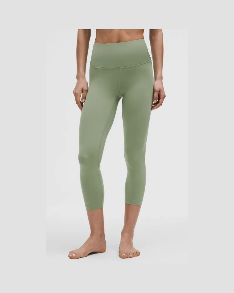 LULULEMON Align Crop Leggings mit hohem Bund für Frauen – 58 cm – Größe in Desert Green Desert
