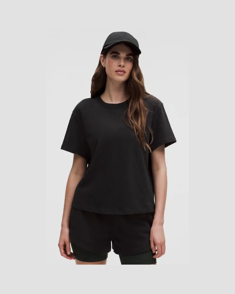 LULULEMON T-Shirt aus Baumwoll-Jersey im Relaxed Fit Logo für Frauen – Größe in Black Black
