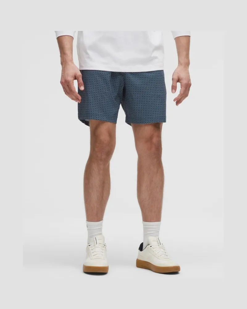 LULULEMON ABC Pull-on-Shorts aus für Männer – 18 cm – Größe in Dotted Link Starch Blue Club Blue Dotted