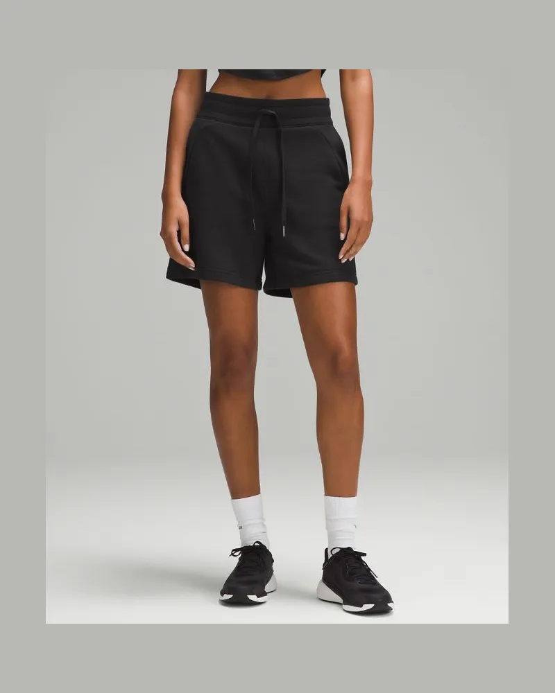 LULULEMON Scuba Shorts mit hohem Bund für Frauen – 13 cm – Größe in Black Black