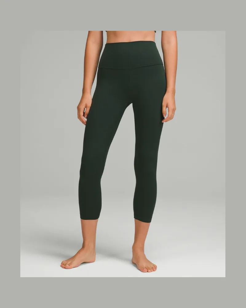LULULEMON Align Crop Leggings mit hohem Bund für Frauen – 58 cm – Größe in Legacy Green Legacy