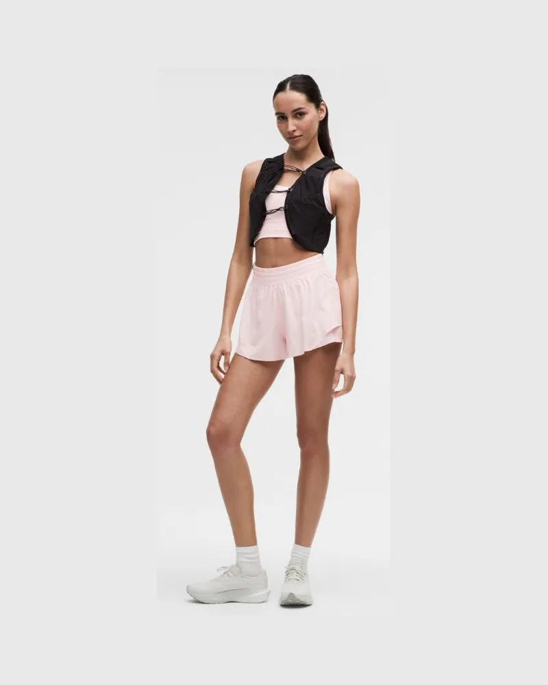 LULULEMON Shake It Out Lauf-Shorts mit hohem Bund für Frauen – 6 cm – Größe in Pink Pearl Pink