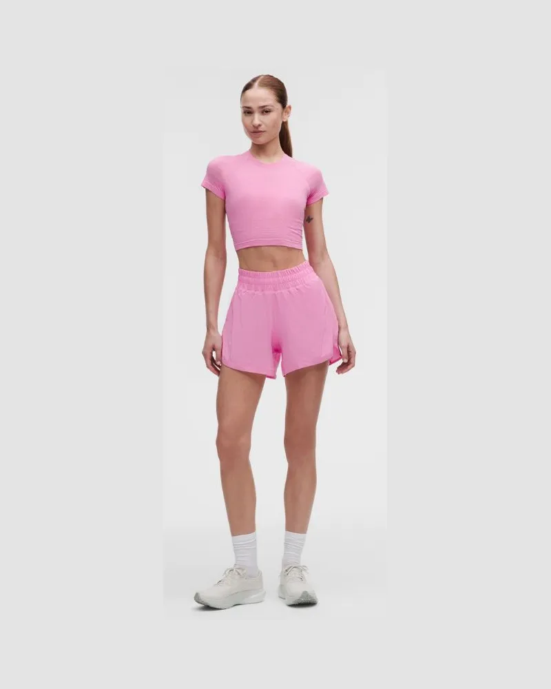 LULULEMON Track That Shorts mit Liner und hohem Bund für Frauen – 13 cm – Größe in Sweet Sorbet Sweet
