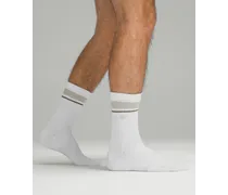 Men's Daily Stride Ribbed Comfort Crew Socks Stripe