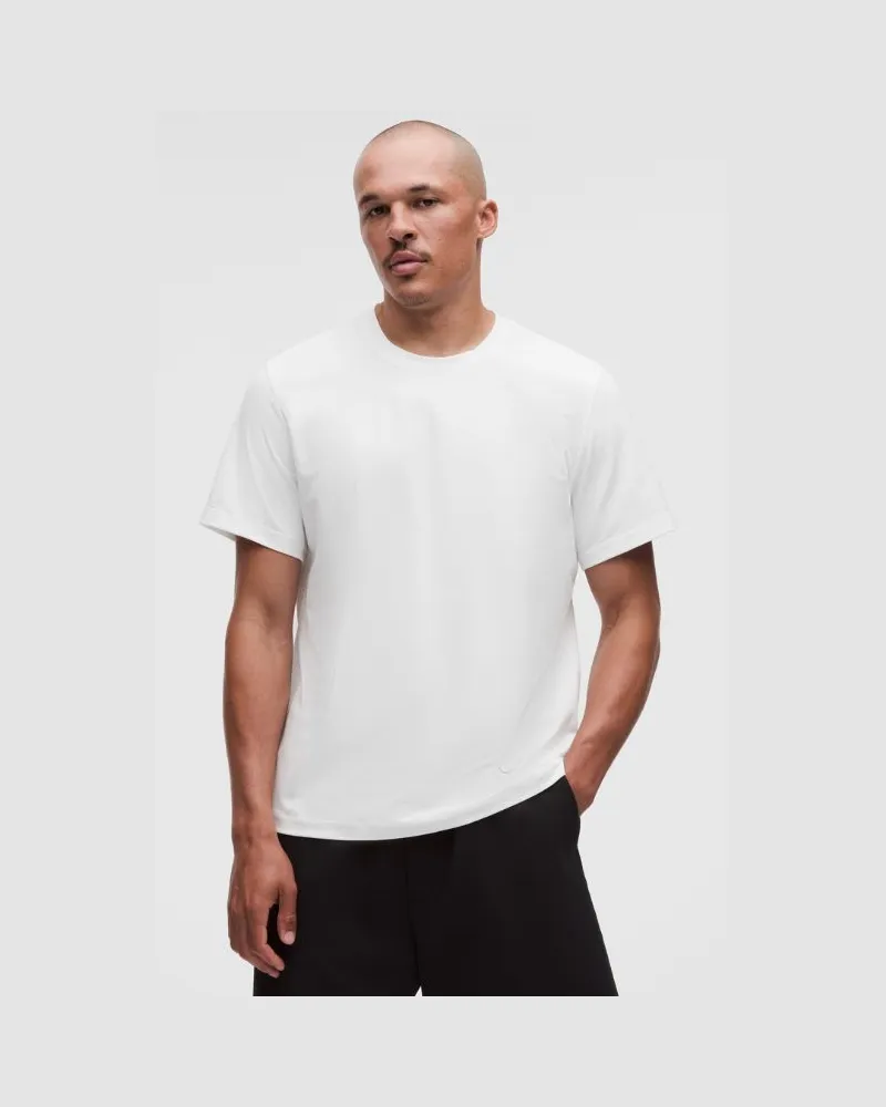 LULULEMON Soft Jersey Kurzarmshirt für Männer – Größe in Weiß Weiß