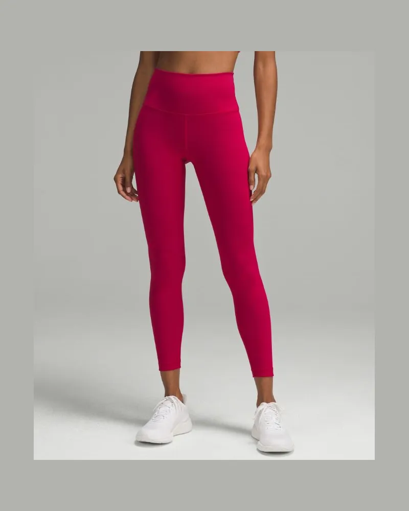 LULULEMON Wunder Train Leggings mit hohem Bund für Frauen – 64 cm – Größe in Ruby Red Ruby