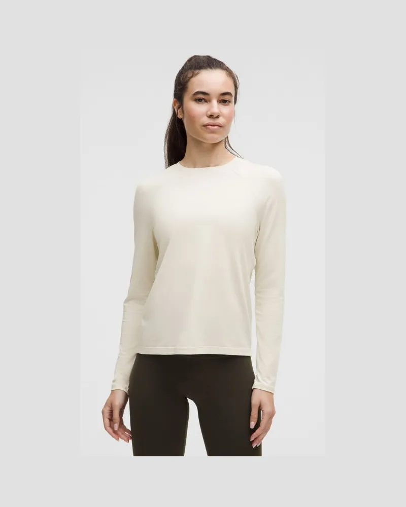 LULULEMON License to Train Langarmshirt im Classic Fit für Frauen – Größe in Light Ivory Light