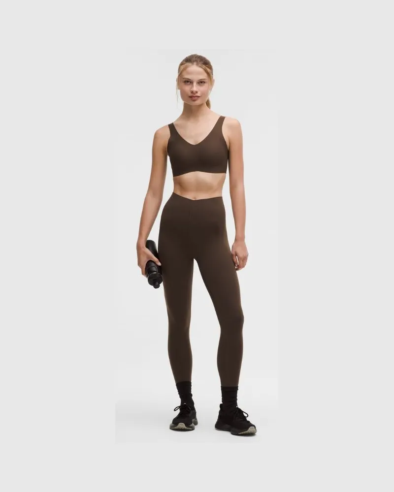 LULULEMON Glow Up Leggings mit hohem Bund für Frauen – 64 cm – Größe in Walnut Crunch Walnut