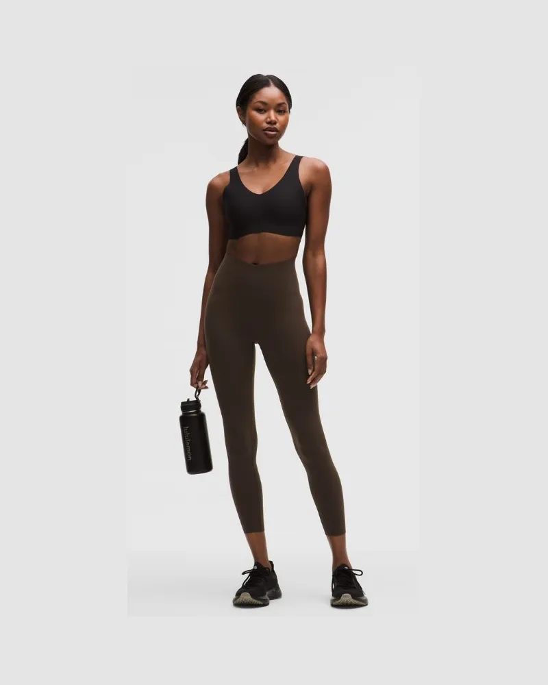 LULULEMON Glow Up Leggings mit hohem Bund für Frauen – 64 cm – Größe in Walnut Crunch Walnut