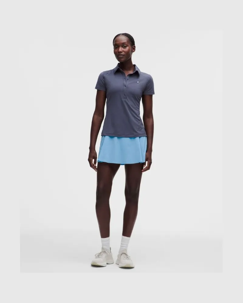 LULULEMON A-linienförmiger Tennisrock mit Seitenfalte für Frauen – Größe in Dreamy Blue Dreamy