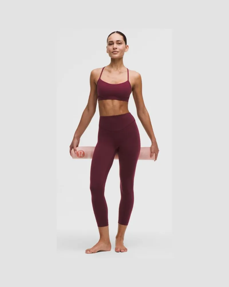 LULULEMON Wunder Under Leggings aus mit hohem Bund für Frauen – 64 cm – Größe in Burgundy Bay Burgundy
