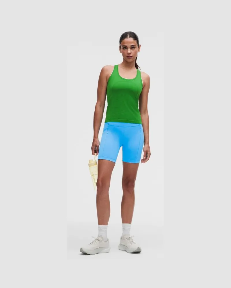 LULULEMON Swift Speed Shorts mit hohem Bund für Frauen – 15 cm – Größe in Ocean Wave Ocean