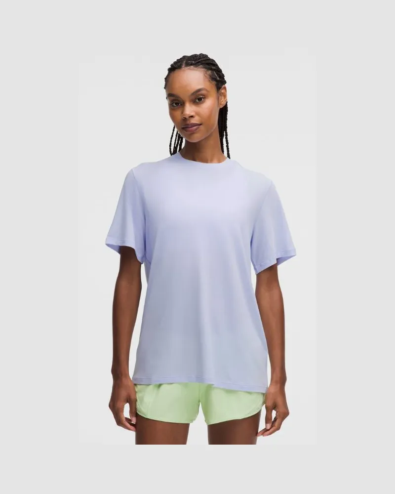 LULULEMON Trainings-T-Shirt aus Jersey für Frauen – Größe in Serene Blue Serene
