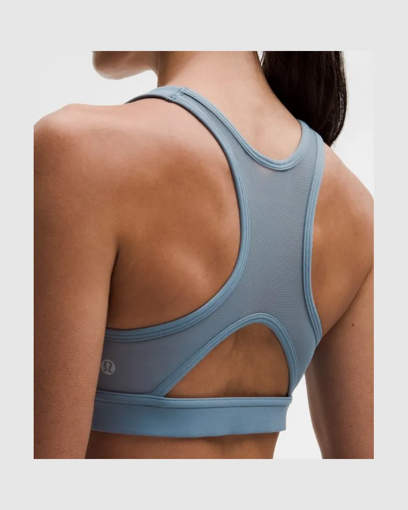 LULULEMON Wunder Train Mesh-Back Bra Medium Support, B/C Cup für Frauen – Größe in Steel Blue Steel