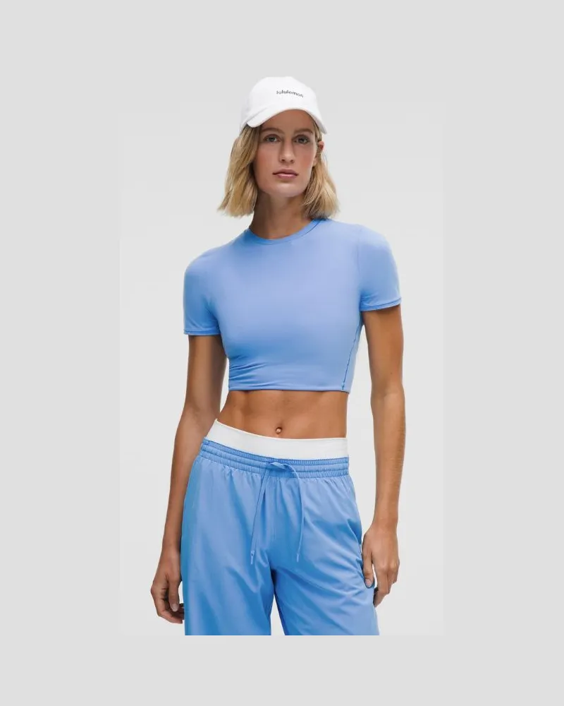LULULEMON Crop-T-Shirt mit Rundhalsausschnitt für Frauen – Größe in Pool Party Pool