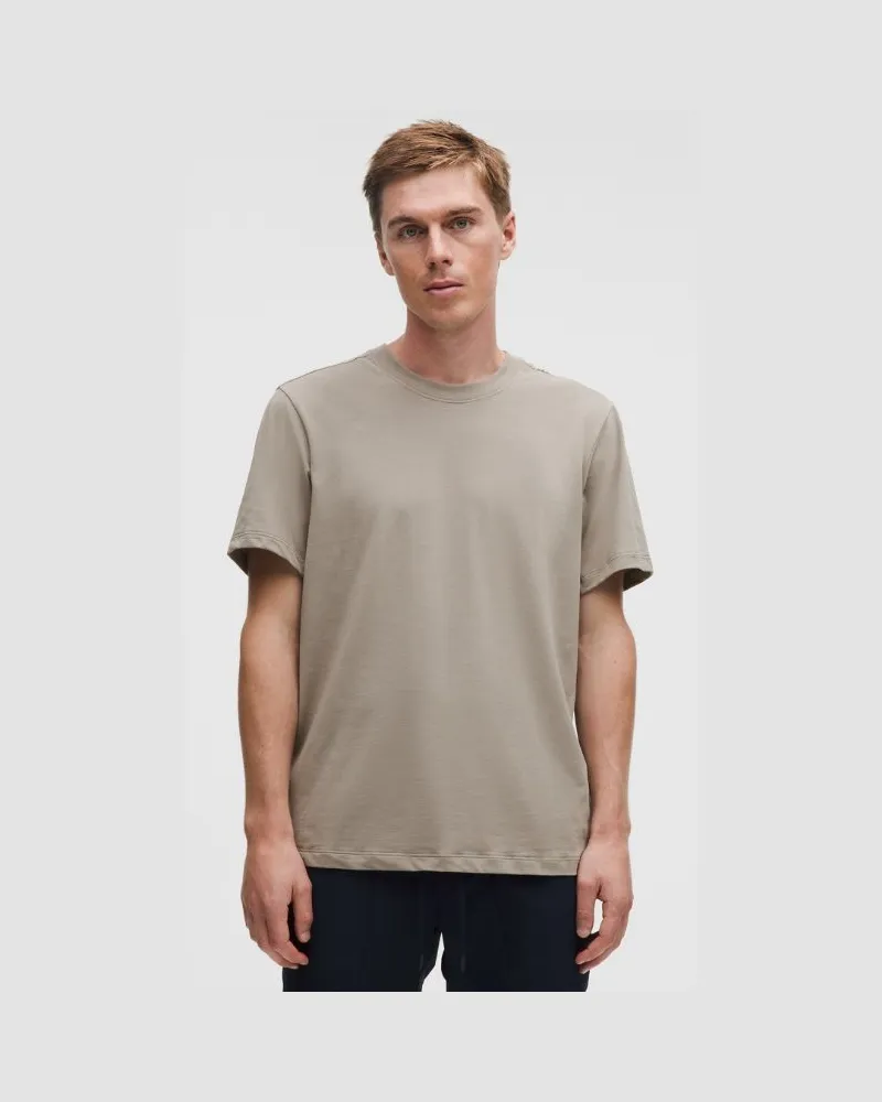 LULULEMON Zeroed In Kurzarmshirt für Männer – Khaki – Größe Warm