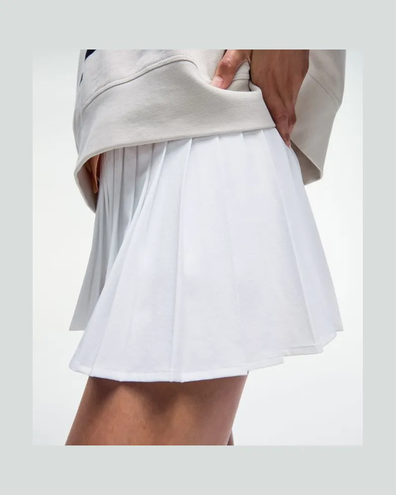 LULULEMON Tennisrock mit hohem Bund und Falten für Frauen – Größe in White White