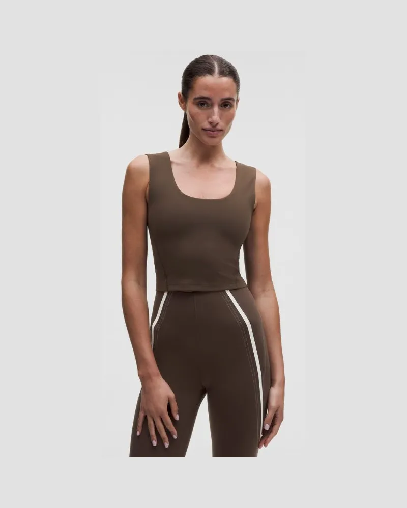 LULULEMON Wunder Train Tanktop mit breiten Trägern Mittlerer Halt für B–D-Cups für Frauen – Größe in Walnut Crunch Walnut