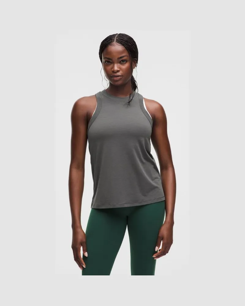 LULULEMON Trainings-Tanktop aus Jersey für Frauen – Größe in Spruce Shadow Spruce
