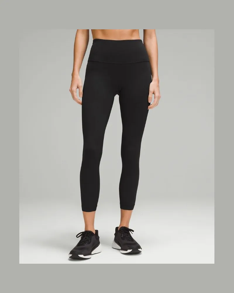 LULULEMON Wunder Train Crop-Leggings mit hohem Bund für Frauen – 58 cm – Größe in Black Black