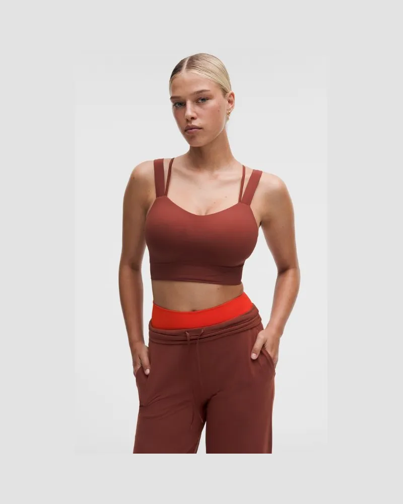 LULULEMON Like a Cloud Longline-BH Leichter Halt D/DD-Cups für Frauen – Größe in Cranberry Charm Cranberry