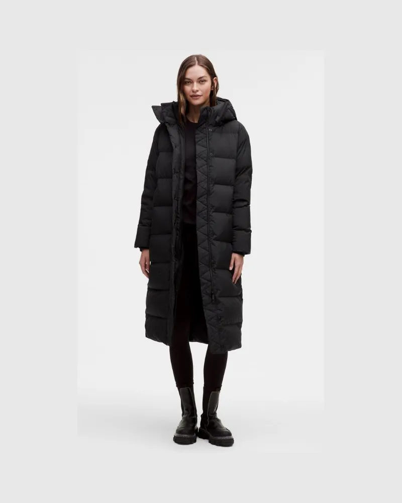 LULULEMON Lange Puffer-Jacke mit Füllkraft 600 für Frauen – Größe in Black Black