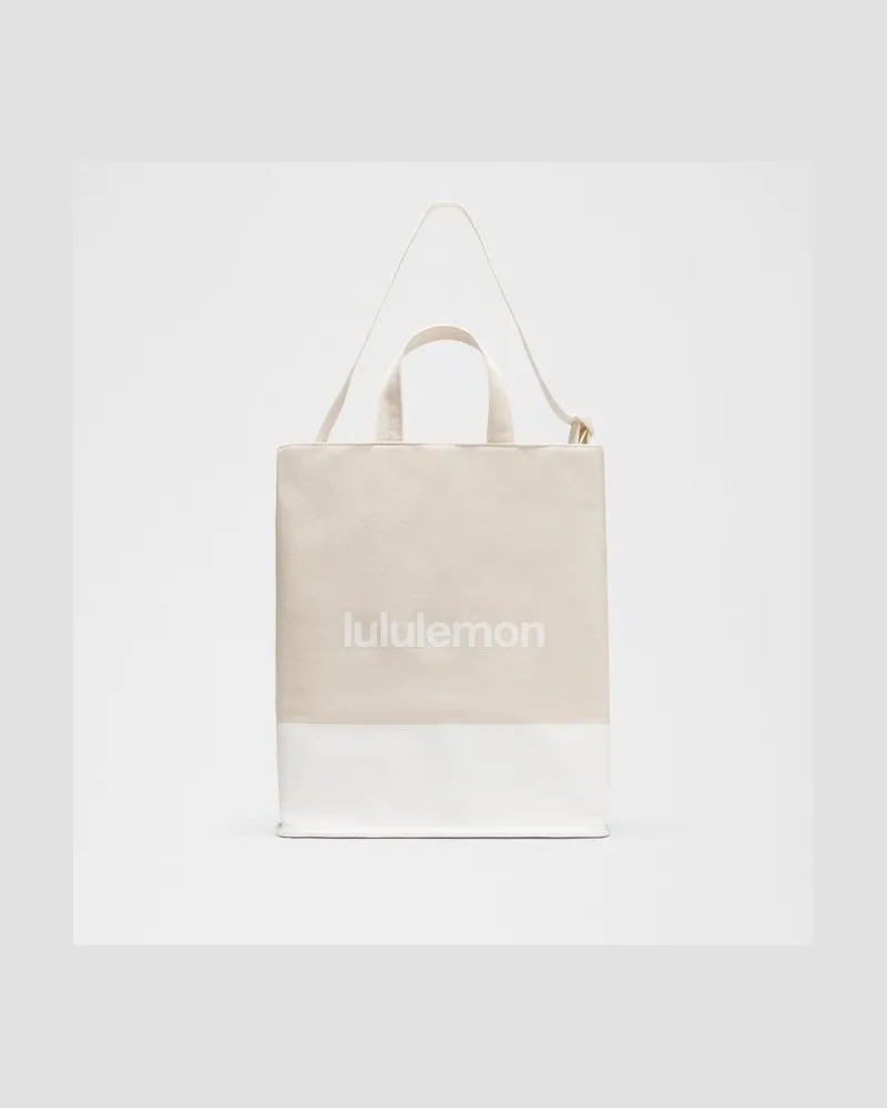 LULULEMON Canvas-Tote-Bag Größe in Natural/White Natural