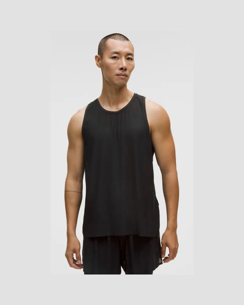 LULULEMON Fast and Free Ventiliertes Lauf-Tanktop für Männer – Größe in Black Black