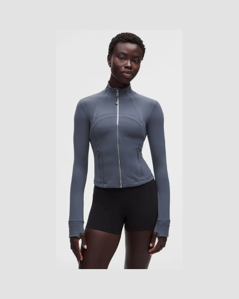 LULULEMON Define Crop-Jacke Nulu für Frauen – Größe in Dusty Diamond/Mirror Silver Dusty