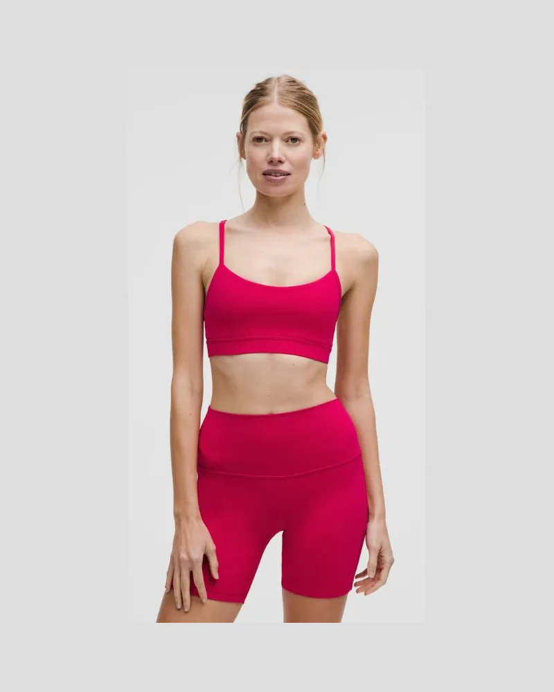 LULULEMON Flow Y BH Nulu Leichter Halt A/C-Cups für Frauen – Größe in Pink Dragonfruit Pink