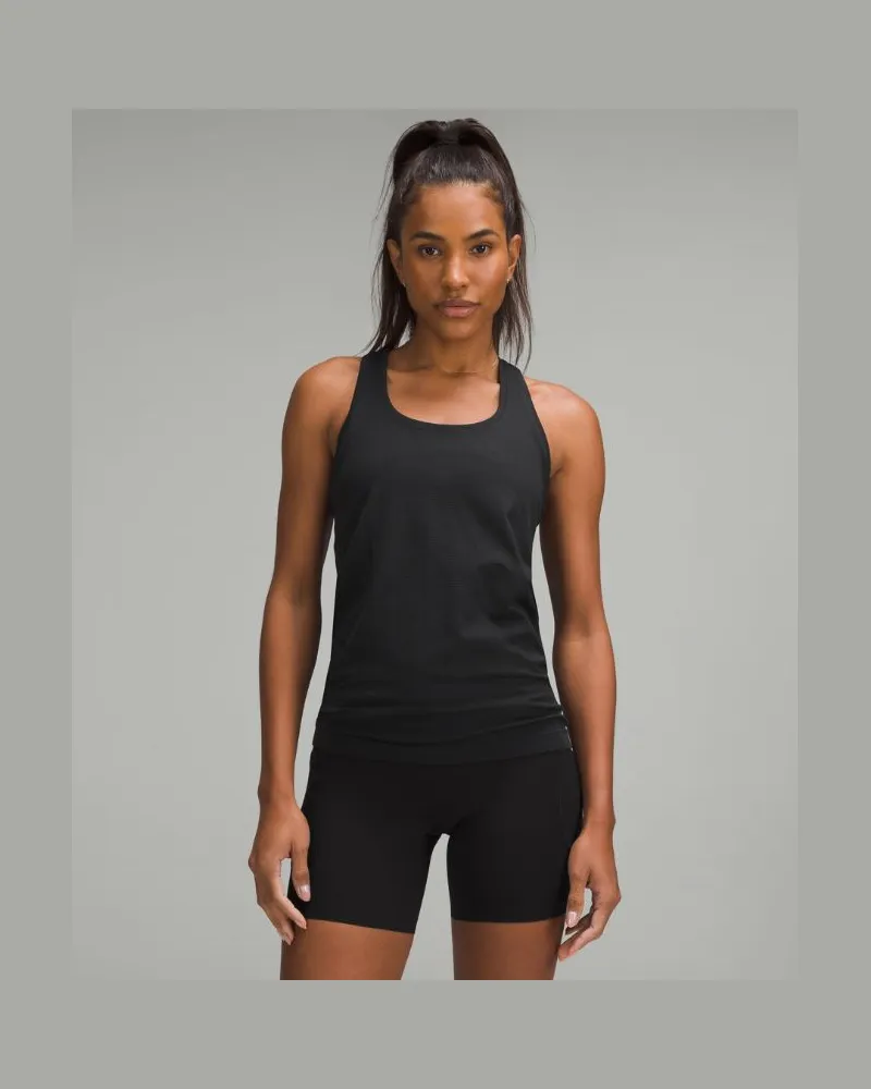 LULULEMON Swiftly Tech Tanktop mit Racerback 2.0 Hüftlänge für Frauen – Größe in Black Black