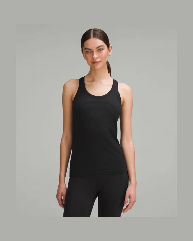 LULULEMON Swiftly Tech Tanktop mit Racerback 2.0 Hüftlänge für Frauen – Größe in Black Black