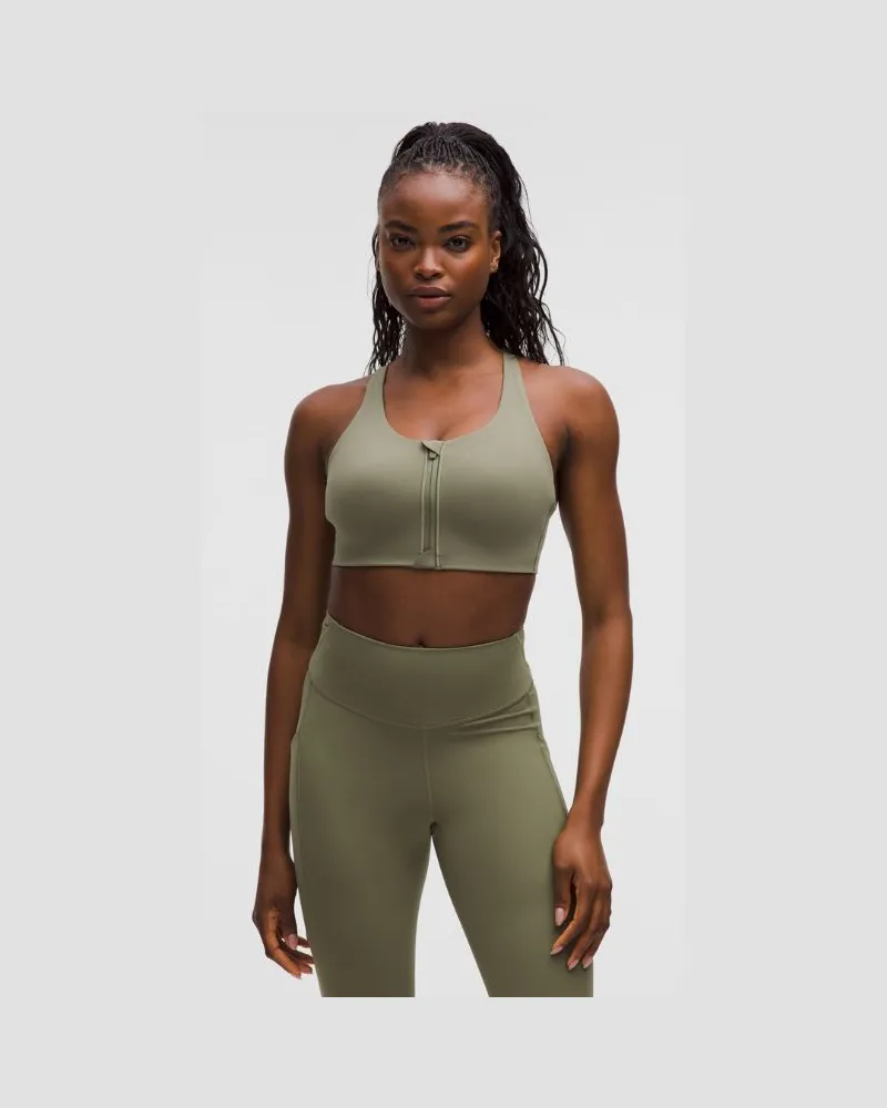 LULULEMON Energy BH mit starkem Halt und Frontreißverschluss für B–G-Cups für Frauen – Größe in Bay Leaf Bay