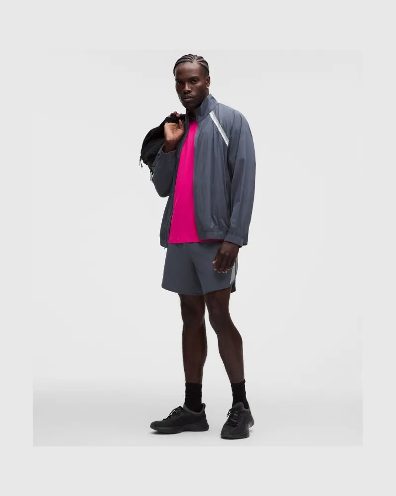 LULULEMON Tennisshorts mit leichten Mesheinsätzen für Männer – 18 cm – Größe in Dusty Diamond/Feather Grey Dusty