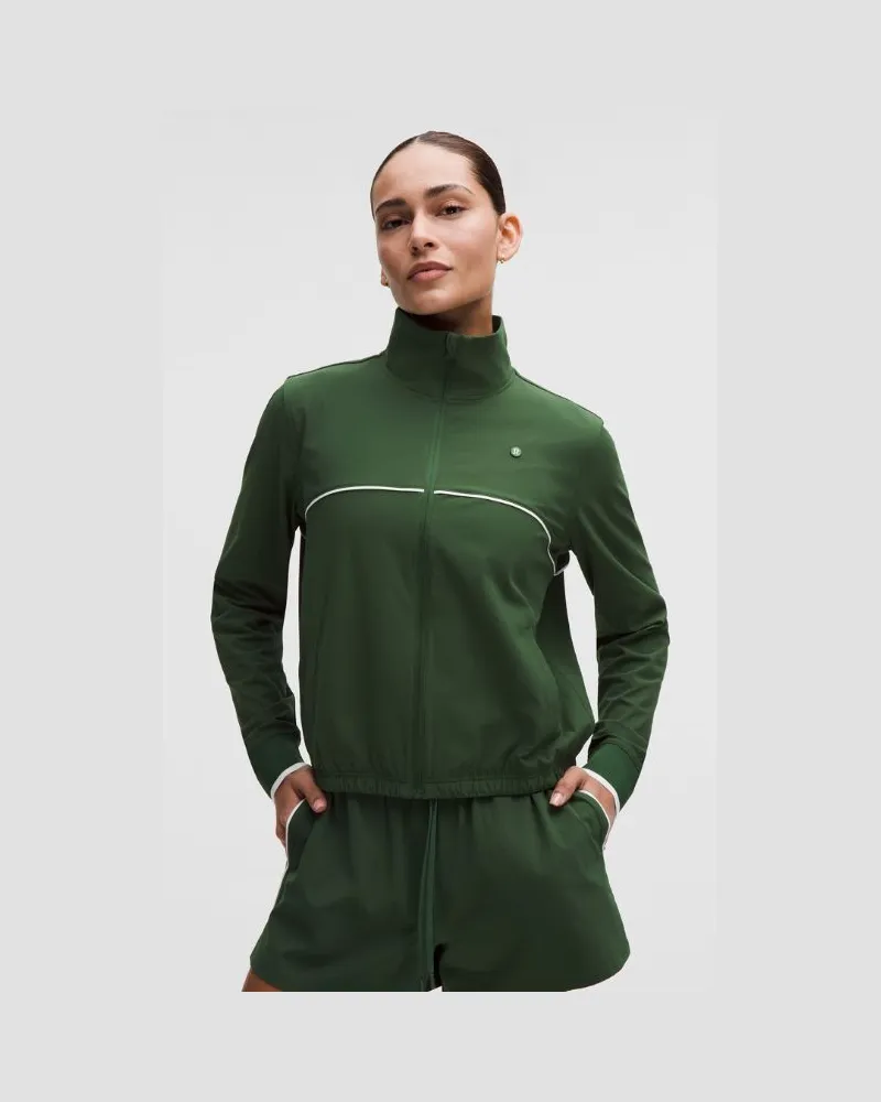 LULULEMON Court Rival Tennis-Trainingsjacke für Frauen – Größe in Ivy Grove/White Ivy