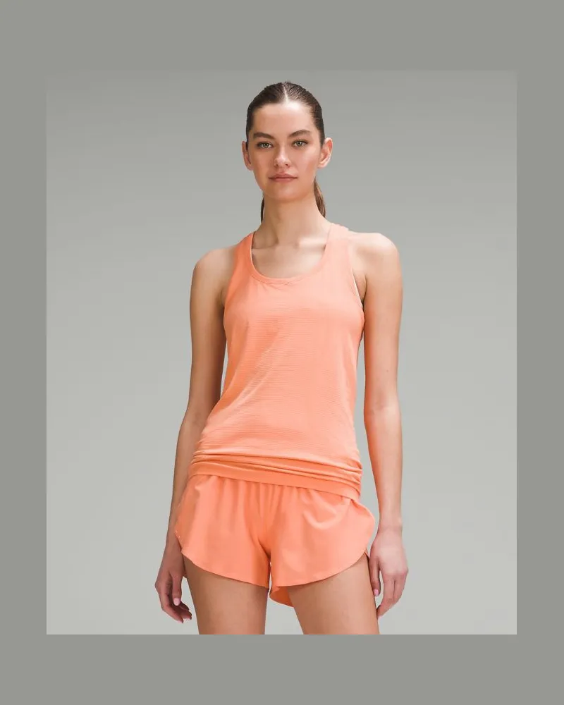 LULULEMON Swiftly Tech Tanktop mit Racerback 2.0 Hüftlänge für Frauen – Größe in Coral Kiss Coral