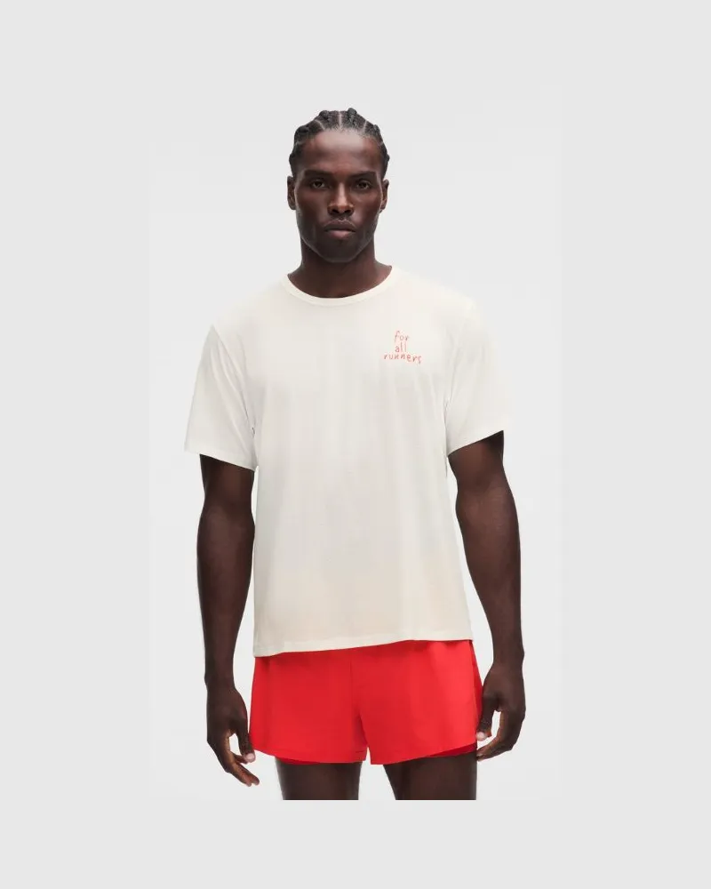 LULULEMON Mile Maker –Kurzarmshirt For All Runners für Männer – Größe in Coconut Ivory Coconut