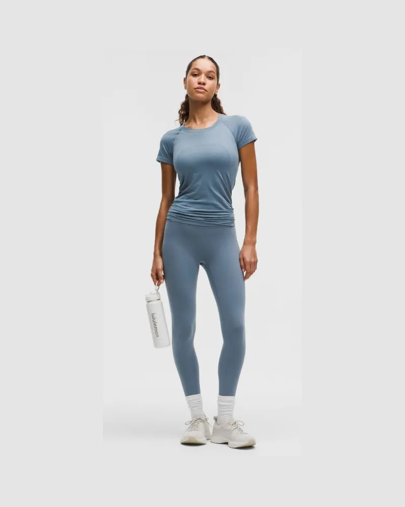 LULULEMON Wunder Train No Line High-Rise Leggings 25" für Frauen – Größe in Steel Blue Steel