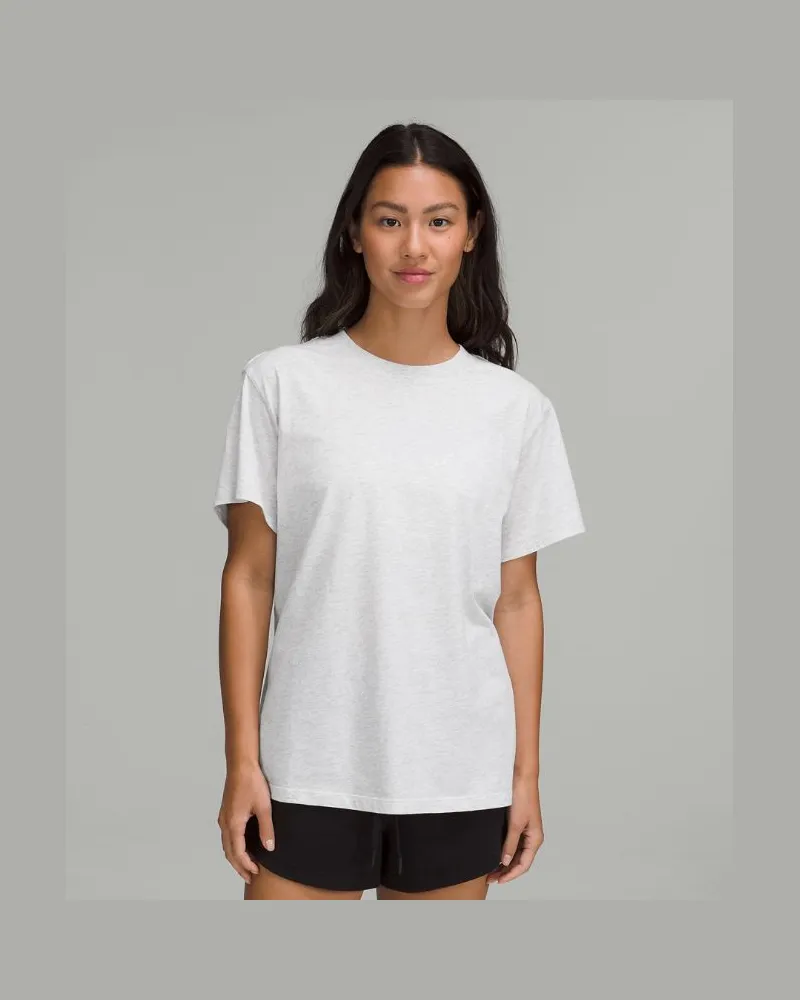 LULULEMON All Yours Baumwoll-T-Shirt für Frauen – Größe in Heathered Core Ultra Light Grey Heathered